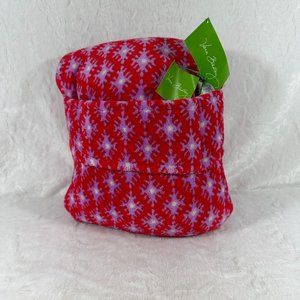 NWT Vera Bradley Petite Paradise Red Fleece Travel Blanket 60" X 45" Carry-On